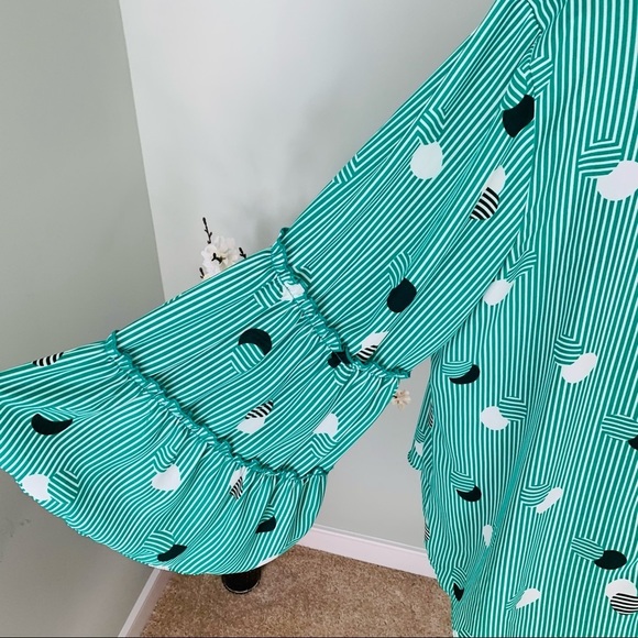 Ashley Stewart Circle Striped Blouse Size 18/20 - Picture 4 of 5